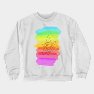 Geometric Rainbow Crewneck Sweatshirt